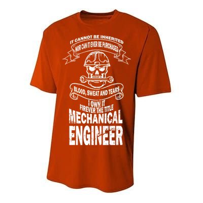 Sweat Blood Tears Mechanical Engineer Performance Sprint T-Shirt