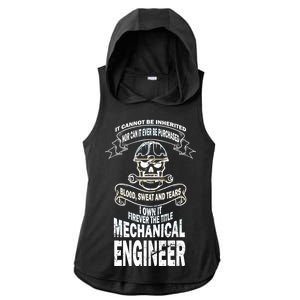 Sweat Blood Tears Mechanical Engineer Ladies PosiCharge Tri-Blend Wicking Draft Hoodie Tank