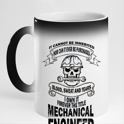 Sweat Blood Tears Mechanical Engineer 11oz Black Color Changing Mug