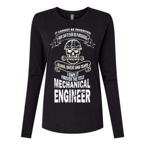 Sweat Blood Tears Mechanical Engineer Womens Cotton Relaxed Long Sleeve T-Shirt