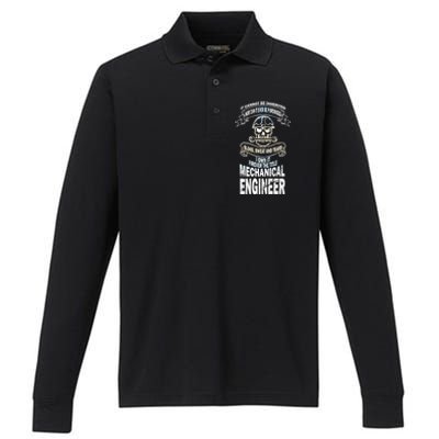 Sweat Blood Tears Mechanical Engineer Performance Long Sleeve Polo