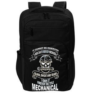 Sweat Blood Tears Mechanical Engineer Impact Tech Backpack