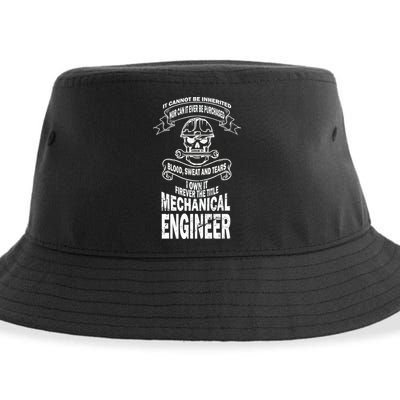 Sweat Blood Tears Mechanical Engineer Sustainable Bucket Hat