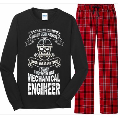 Sweat Blood Tears Mechanical Engineer Long Sleeve Pajama Set