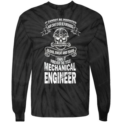 Sweat Blood Tears Mechanical Engineer Tie-Dye Long Sleeve Shirt
