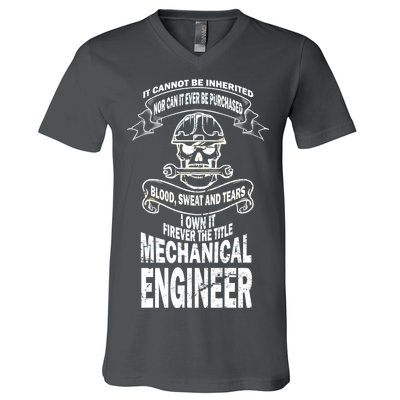 Sweat Blood Tears Mechanical Engineer V-Neck T-Shirt