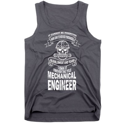 Sweat Blood Tears Mechanical Engineer Tank Top