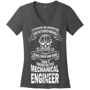 Sweat Blood Tears Mechanical Engineer Women's V-Neck T-Shirt