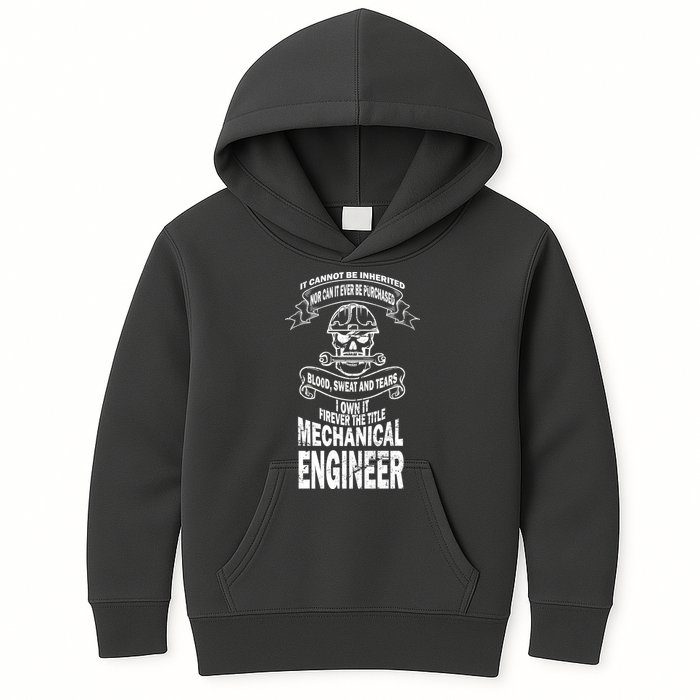 Sweat Blood Tears Mechanical Engineer Kids Hoodie