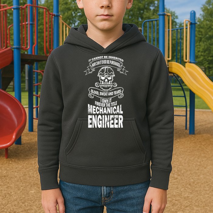 Sweat Blood Tears Mechanical Engineer Kids Hoodie