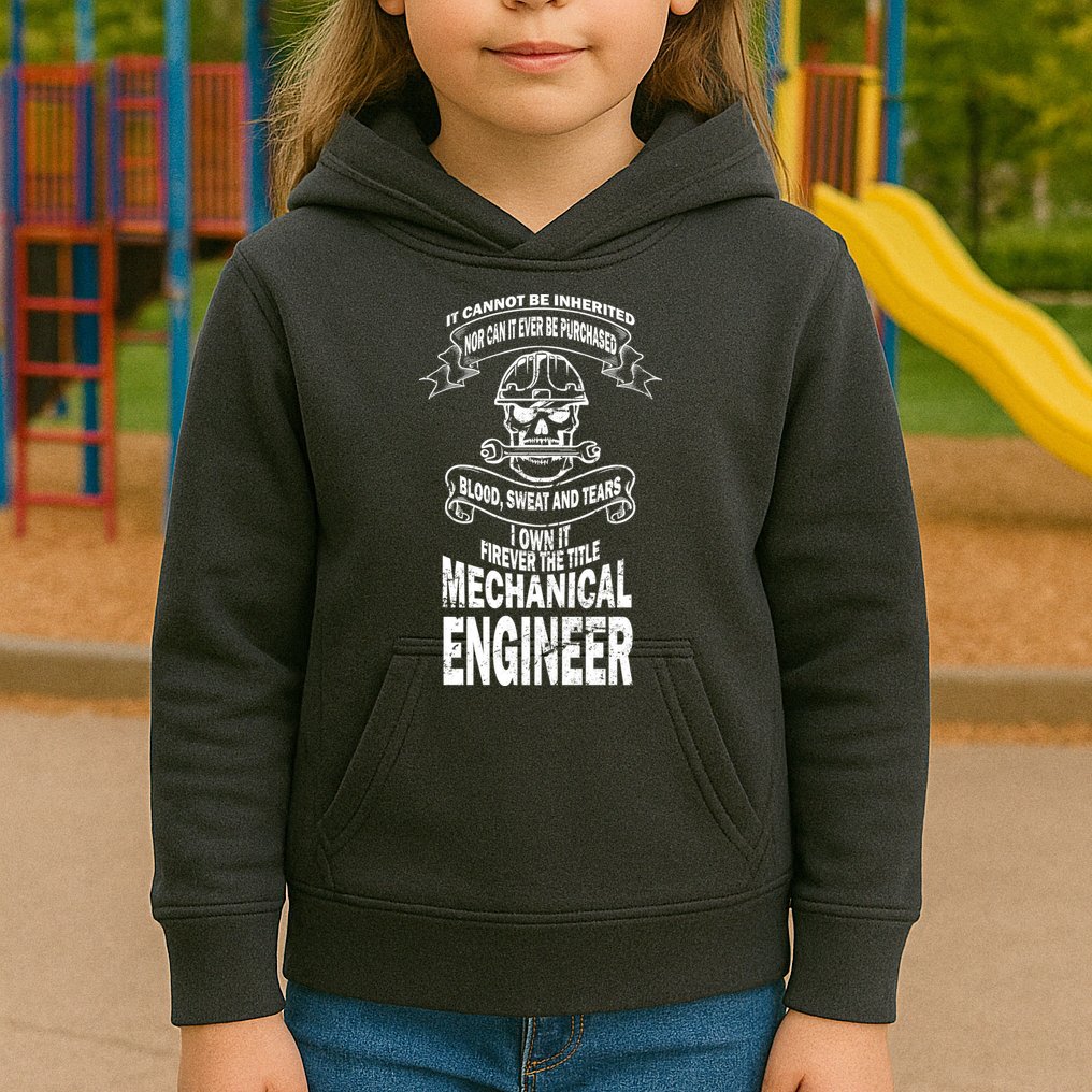Sweat Blood Tears Mechanical Engineer Kids Hoodie