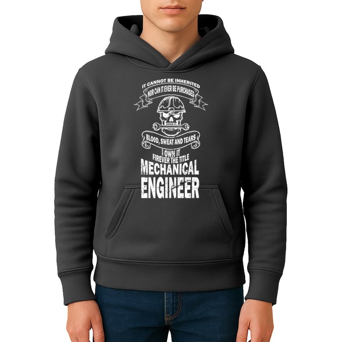 Sweat Blood Tears Mechanical Engineer Kids Hoodie