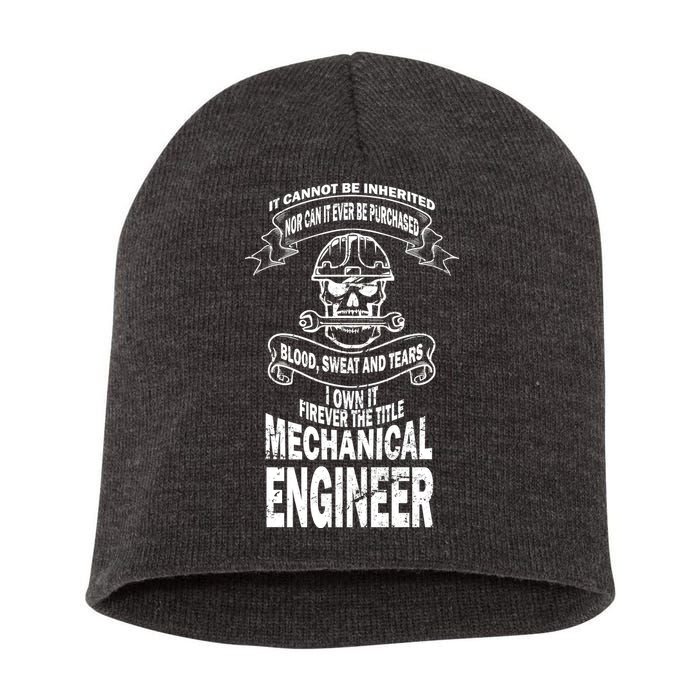 Sweat Blood Tears Mechanical Engineer Short Acrylic Beanie