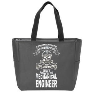 Sweat Blood Tears Mechanical Engineer Zip Tote Bag