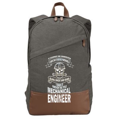 Sweat Blood Tears Mechanical Engineer Cotton Canvas Backpack