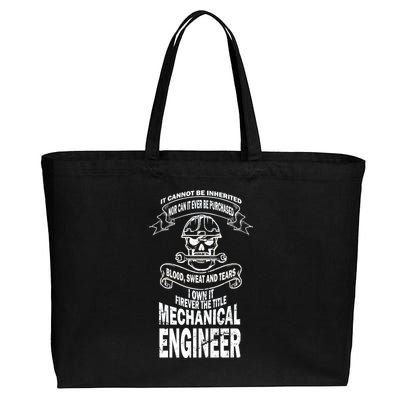 Sweat Blood Tears Mechanical Engineer Cotton Canvas Jumbo Tote