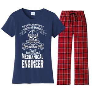 Sweat Blood Tears Mechanical Engineer Women's Flannel Pajama Set