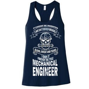 Sweat Blood Tears Mechanical Engineer Women's Racerback Tank