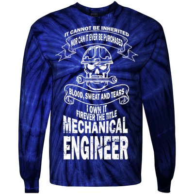 Sweat Blood Tears Mechanical Engineer Tie-Dye Long Sleeve Shirt