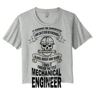 Sweat Blood Tears Mechanical Engineer Women's Crop Top Tee