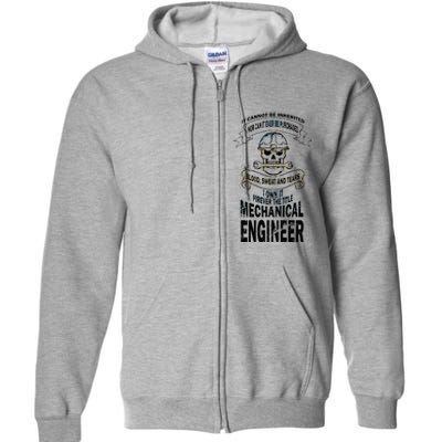 Sweat Blood Tears Mechanical Engineer Full Zip Hoodie