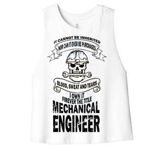 Sweat Blood Tears Mechanical Engineer Women's Racerback Cropped Tank