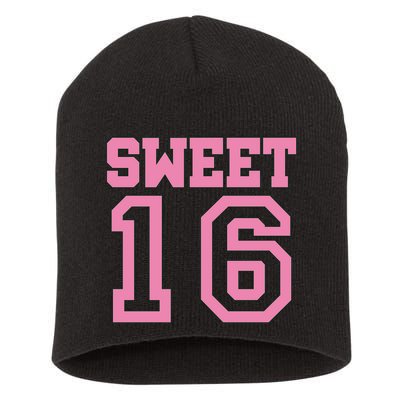 Sweet 16th Birthday Short Acrylic Beanie