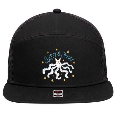 Sweet And Spooky 7 Panel Mesh Trucker Snapback Hat