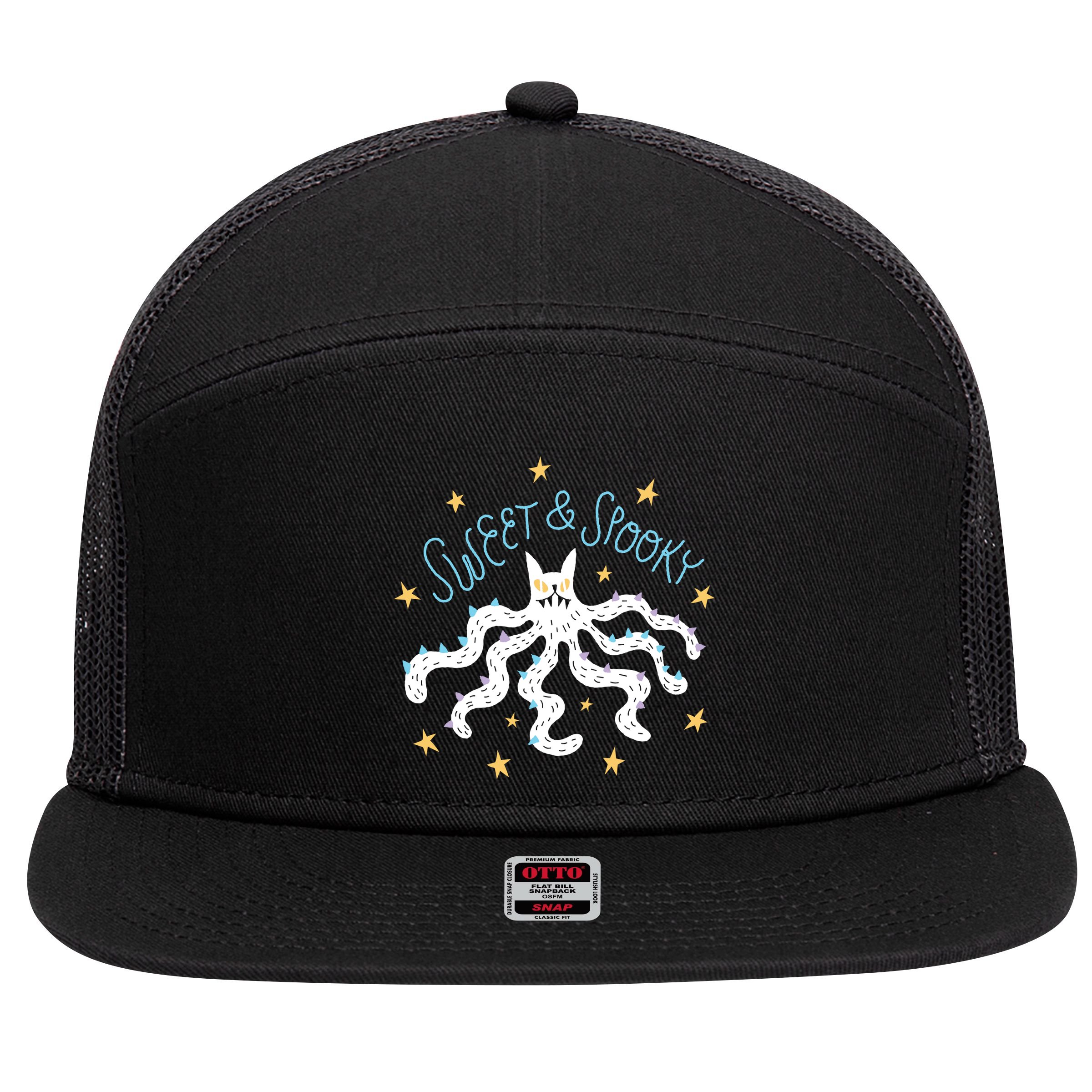 Sweet And Spooky 7 Panel Mesh Trucker Snapback Hat