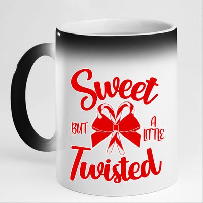 Sweet But A Little Twisted Christmas 11oz Black Color Changing Mug