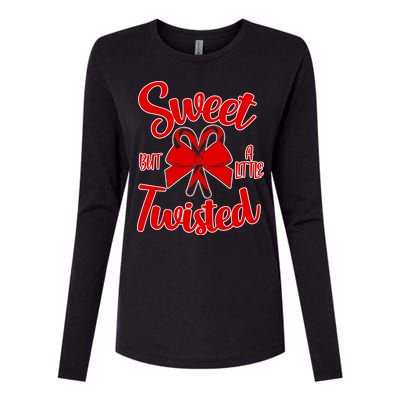 Sweet But A Little Twisted Christmas Womens Cotton Relaxed Long Sleeve T-Shirt