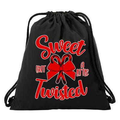Sweet But A Little Twisted Christmas Drawstring Bag