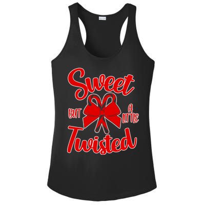 Sweet But A Little Twisted Christmas Ladies PosiCharge Competitor Racerback Tank