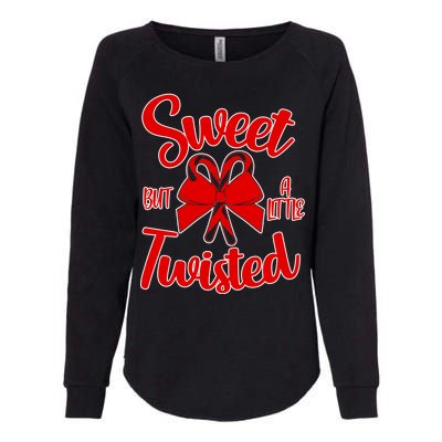 Sweet But A Little Twisted Christmas Womens California Wash Sweatshirt