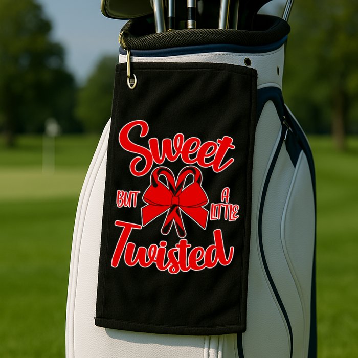 Sweet But A Little Twisted Christmas Golf Towel