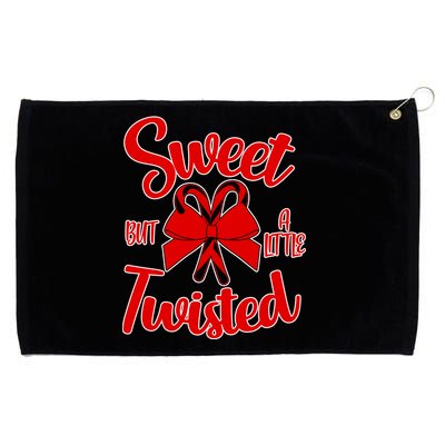 Sweet But A Little Twisted Christmas Grommeted Golf Towel