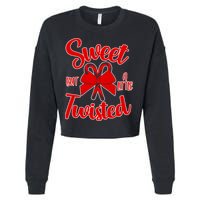 Sweet But A Little Twisted Christmas Cropped Pullover Crew