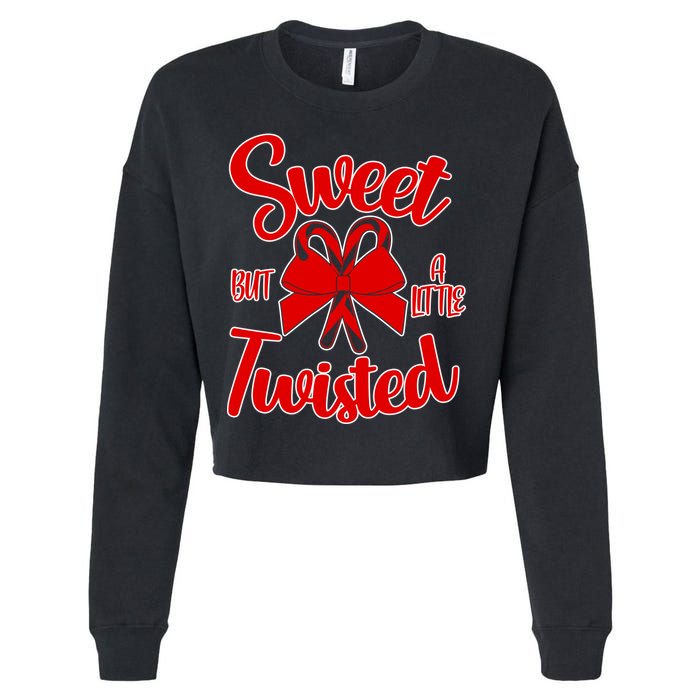 Sweet But A Little Twisted Christmas Cropped Pullover Crew