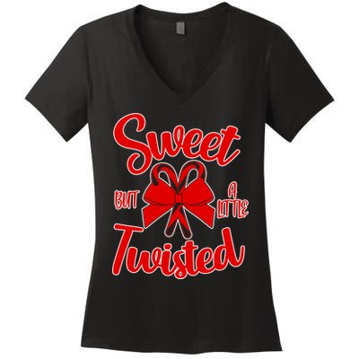 Sweet But A Little Twisted Christmas Women's V-Neck T-Shirt