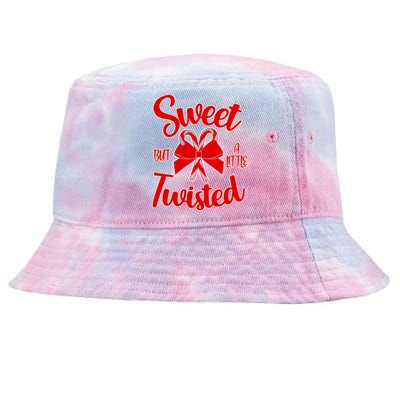 Sweet But A Little Twisted Christmas Tie-Dyed Bucket Hat