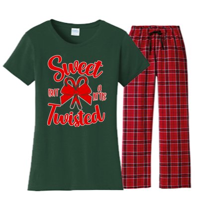 Sweet But A Little Twisted Christmas Women's Flannel Pajama Set