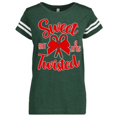 Sweet But A Little Twisted Christmas Enza Ladies Jersey Football T-Shirt