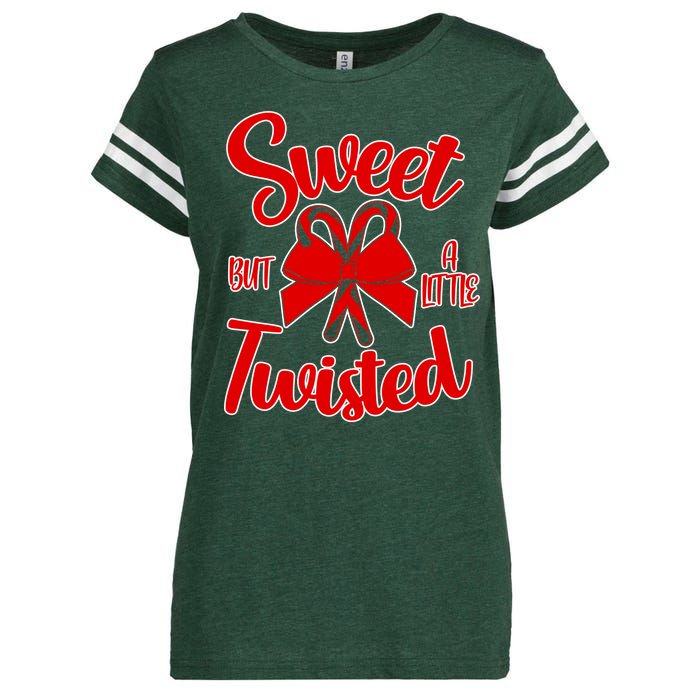 Sweet But A Little Twisted Christmas Enza Ladies Jersey Football T-Shirt