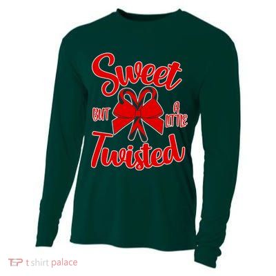 Sweet But A Little Twisted Christmas Cooling Performance Long Sleeve Crew