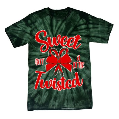 Sweet But A Little Twisted Christmas Tie-Dye T-Shirt