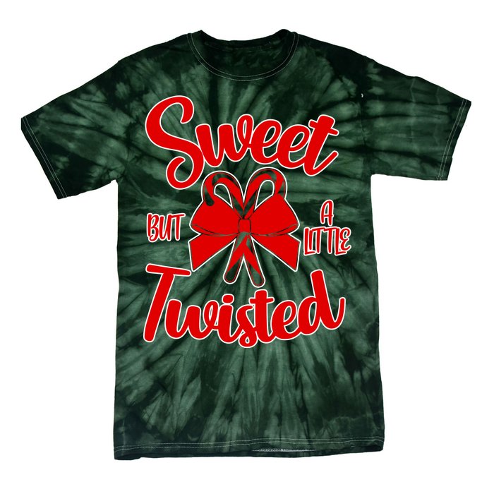 Sweet But A Little Twisted Christmas Tie-Dye T-Shirt