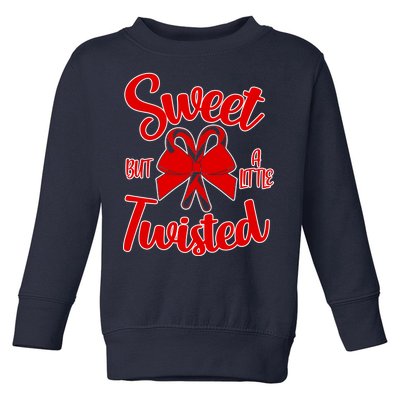 Sweet But A Little Twisted Christmas Toddler Sweatshirt