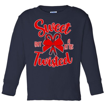 Sweet But A Little Twisted Christmas Toddler Long Sleeve Shirt