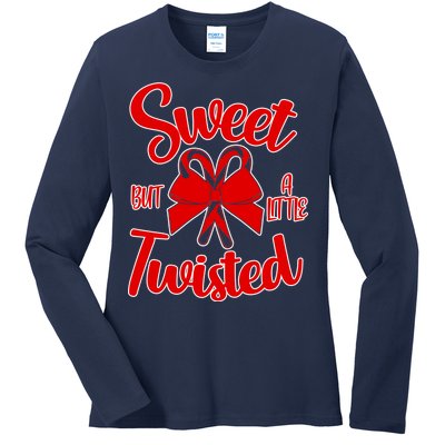 Sweet But A Little Twisted Christmas Ladies Long Sleeve Shirt