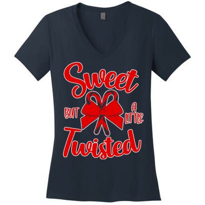 Sweet But A Little Twisted Christmas Women's V-Neck T-Shirt